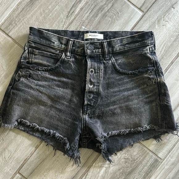 Moussy Pants - Moussy Black Denim Shorts